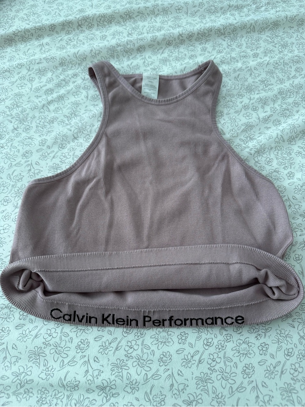 Calvin Klein Performance Ribbed Sports Bra - Picture 2 of 4